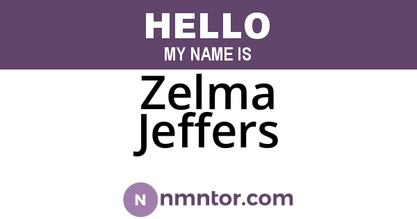 Zelma Jeffers