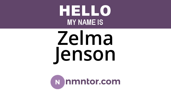 Zelma Jenson