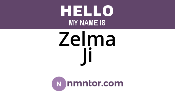 Zelma Ji