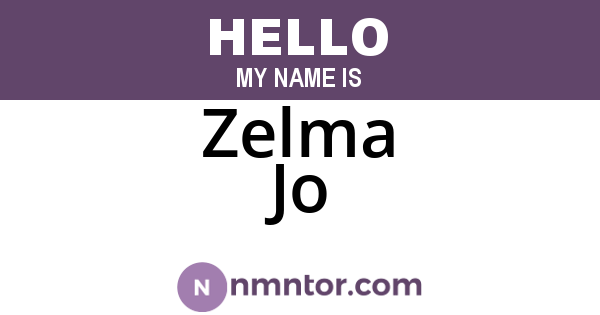 Zelma Jo