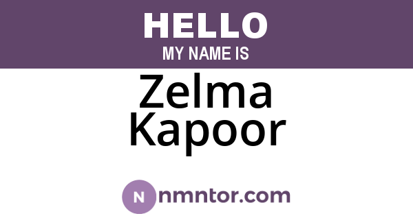 Zelma Kapoor