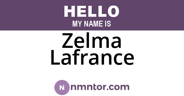 Zelma Lafrance