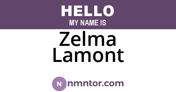 Zelma Lamont