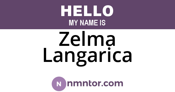 Zelma Langarica
