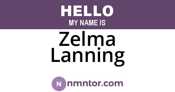 Zelma Lanning