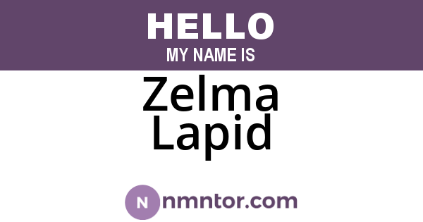 Zelma Lapid