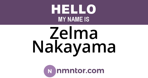 Zelma Nakayama