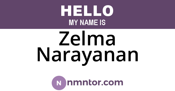 Zelma Narayanan