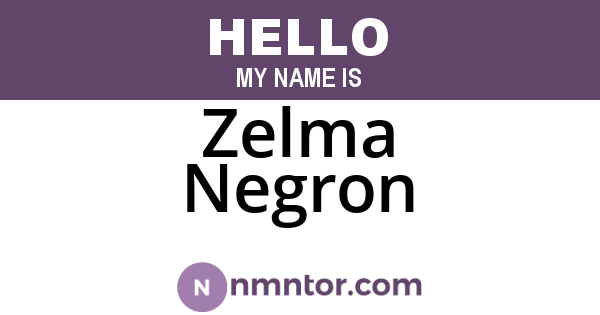 Zelma Negron