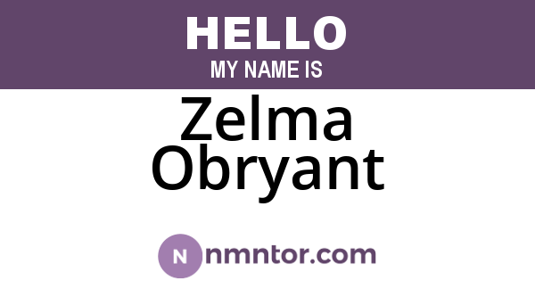 Zelma Obryant