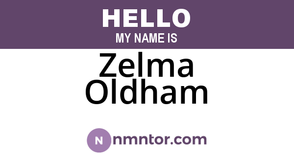 Zelma Oldham