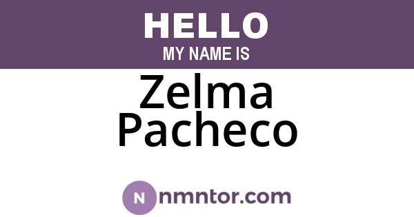 Zelma Pacheco