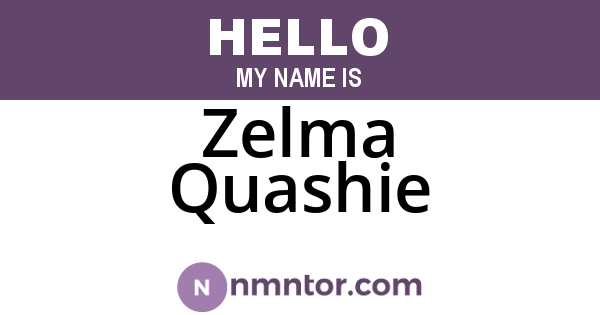 Zelma Quashie
