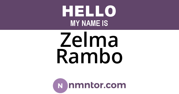 Zelma Rambo
