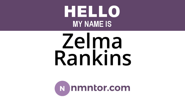 Zelma Rankins
