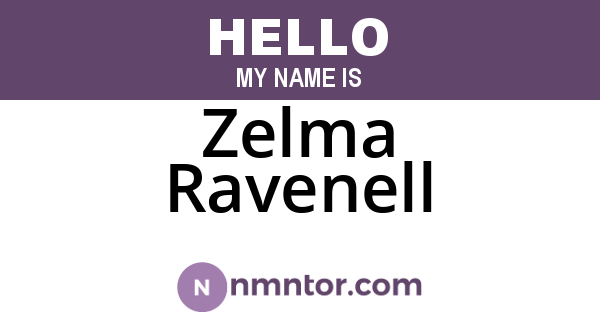 Zelma Ravenell