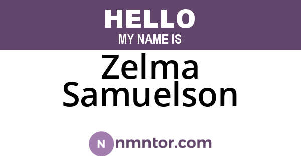 Zelma Samuelson