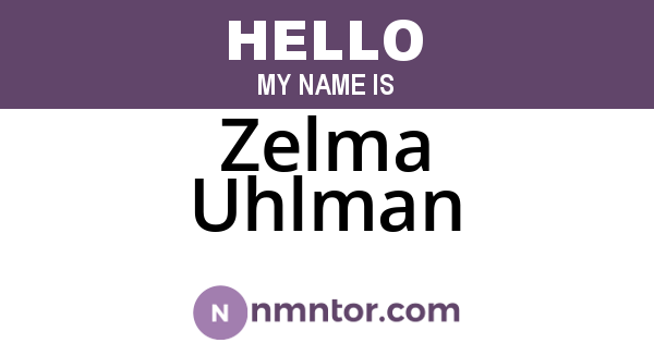 Zelma Uhlman