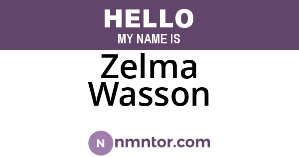 Zelma Wasson