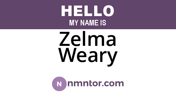 Zelma Weary