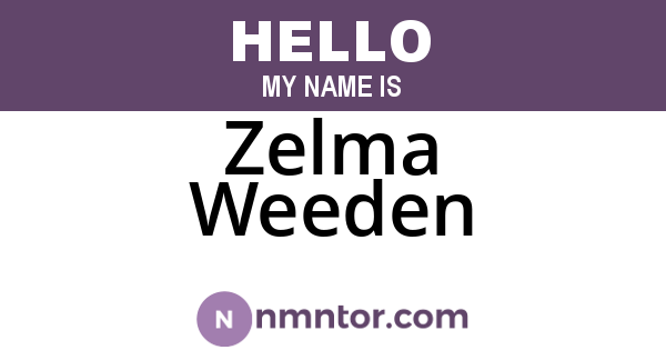 Zelma Weeden
