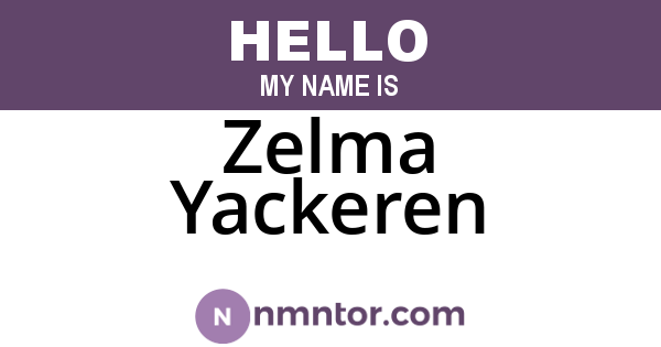 Zelma Yackeren