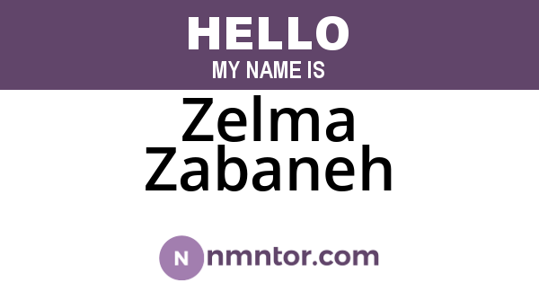 Zelma Zabaneh