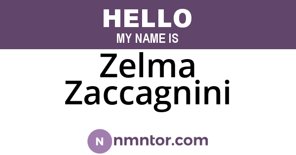 Zelma Zaccagnini