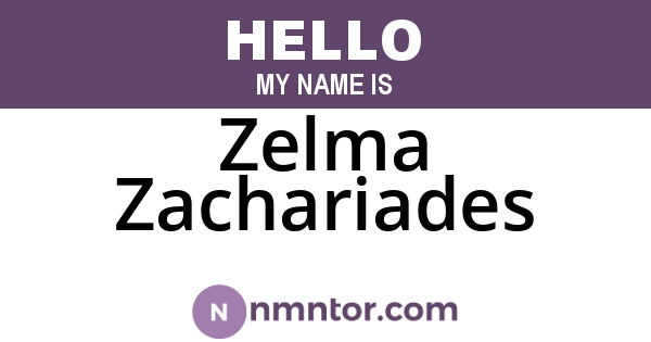 Zelma Zachariades