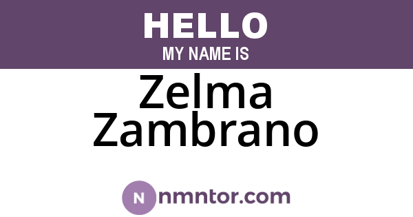 Zelma Zambrano