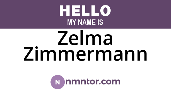Zelma Zimmermann