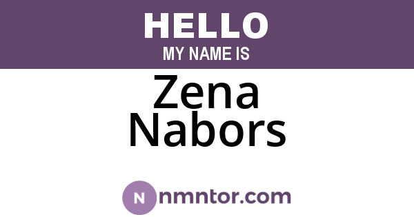Zena Nabors