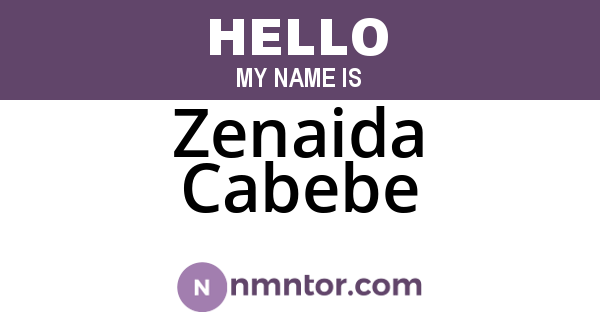 Zenaida Cabebe