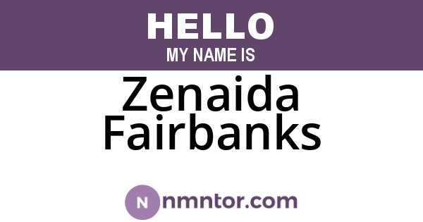 Zenaida Fairbanks