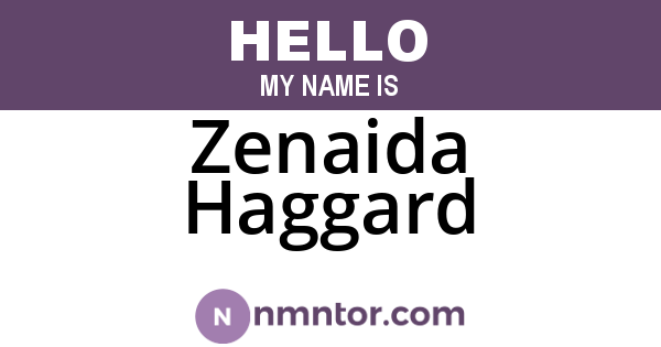 Zenaida Haggard