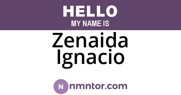 Zenaida Ignacio