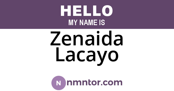 Zenaida Lacayo