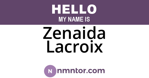 Zenaida Lacroix