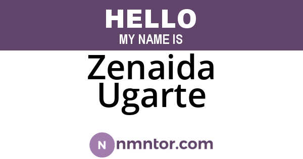 Zenaida Ugarte