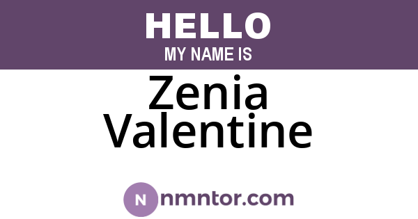 Zenia Valentine