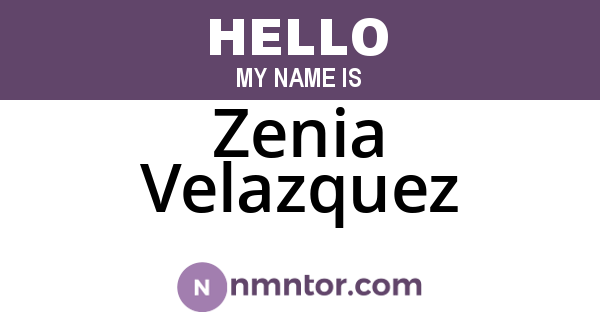 Zenia Velazquez