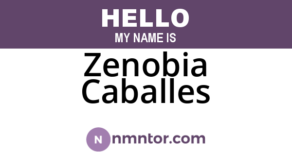 Zenobia Caballes