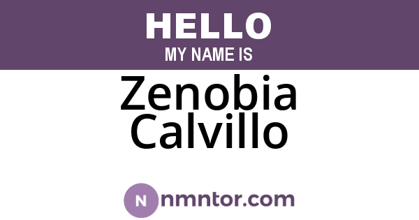 Zenobia Calvillo
