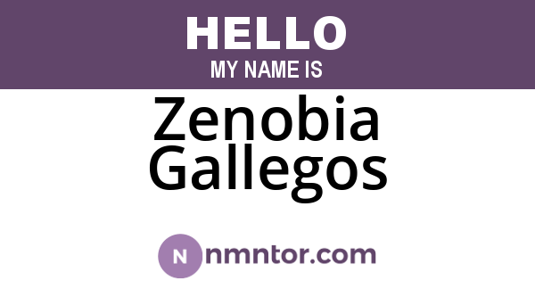 Zenobia Gallegos