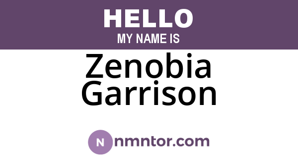Zenobia Garrison