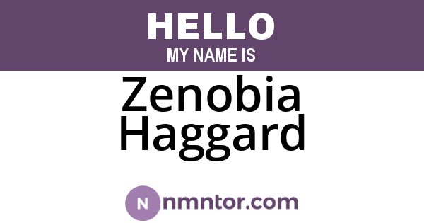 Zenobia Haggard