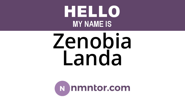 Zenobia Landa