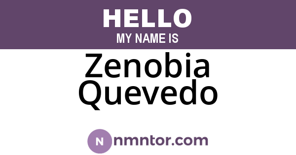 Zenobia Quevedo