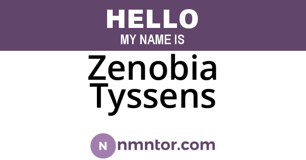 Zenobia Tyssens