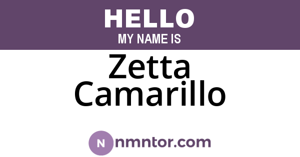 Zetta Camarillo